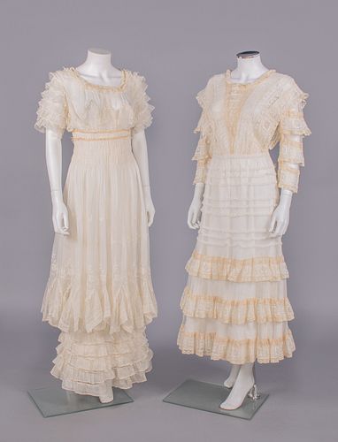 TWO TEA DRESSES, c. 1913
