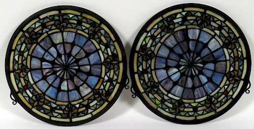 ROUND LEADED STAINED GLASS WINDOWS