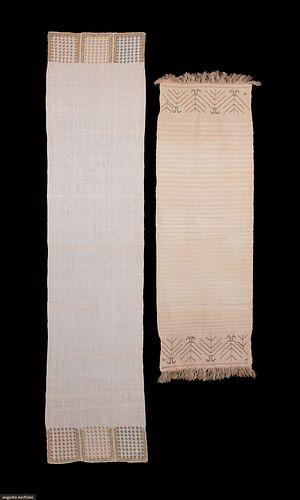 TWO YAGLIK TOWELS, OTTOMAN, 19TH C