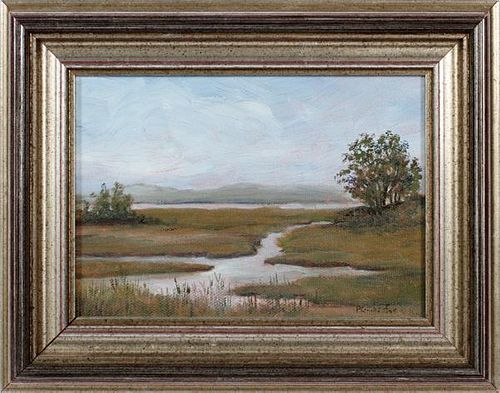 P COOMBS FOX OIL ON CANVAS OTTER CREEK LANDSCAPE