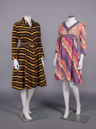 TWO EMILIO PUCCI COTTON DRESSES, ITALY, c. 1953 & c. 1965