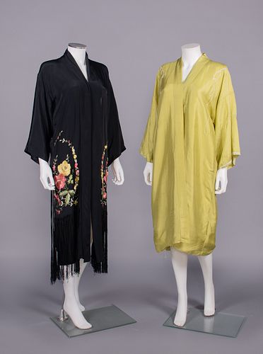 TWO EMBROIDERED ROBES, JAPAN, 1930s