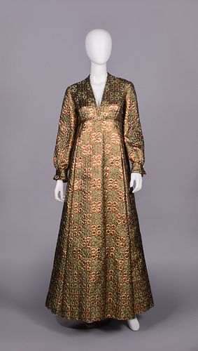 MALCOLM STARR LAME’ EVENING DRESS, USA, EARLY 1970s