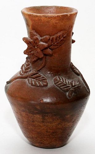 MEXICAN REDWARE POTTERY VASE