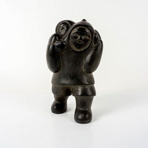 Signed Mathew Akeeah (1940-2010) Inuit Stone Sculpture