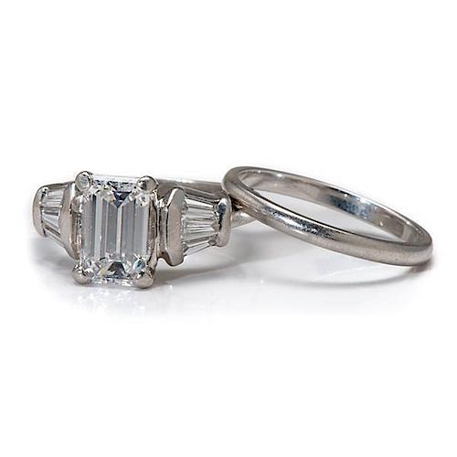 G.I.A. Certified Two-Carat Emerald Cut Diamond Ring  