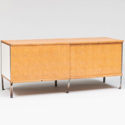Mid-Century Laminate and Wood Side Board