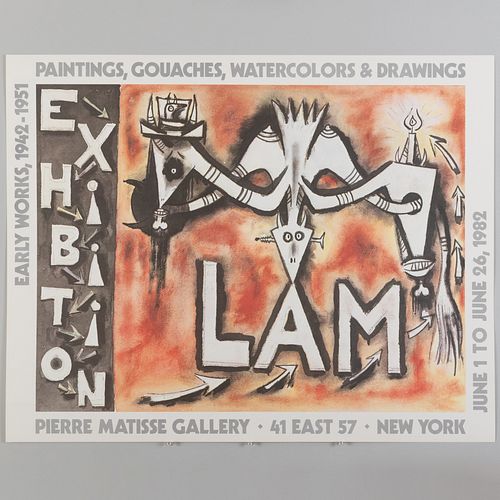 Wifredo Lam Exhibition Catalogue and Poster