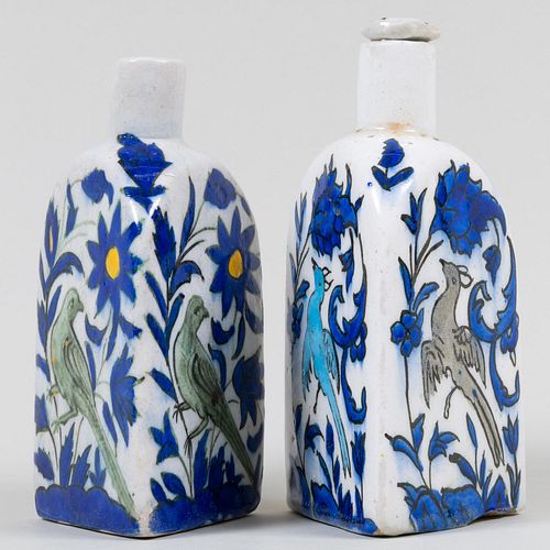 Two Persian Porcelain Bottles