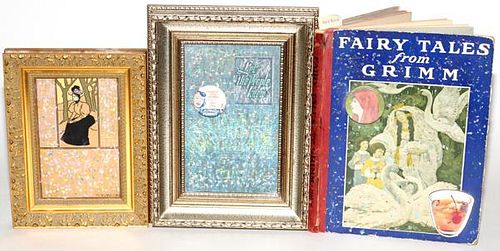 SHARON WYSOCKI HAND PAINTED BOOK COVER ART 3 PIECES