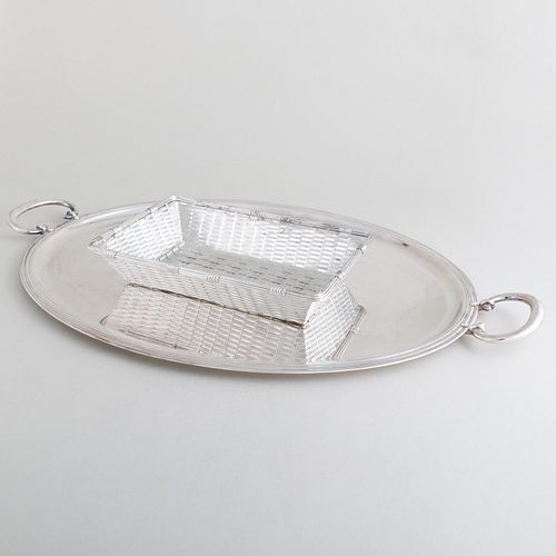 Christofle Silver Plate Tray and a Basket