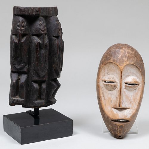 Two Carved Wood Ethnographic Masks