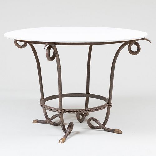 Arts and Crafts Style Cast Iron Center Table