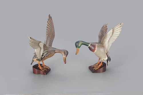 The Ward Flying Mallard Pair by The Ward Brothers