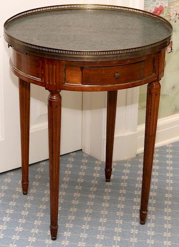 FRENCH LOUIS XVI STYLE MARBLE TOP TABLE