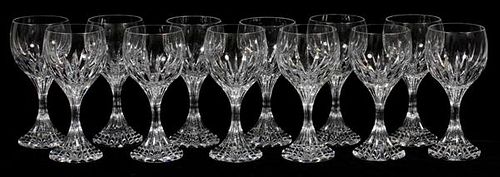 BACCARAT MASSENA CRYSTAL WATER GOBLETS 12 PIECES