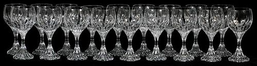 BACCARAT MASSENA CRYSTAL CLARET WINE GLASSES