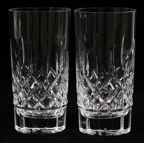 WATERFORD CUT CRYSTAL HIGH BALL GLASSES LISMORE 8