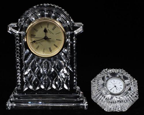 WATERFORD CRYSTAL CLOCKS 2 PIECES