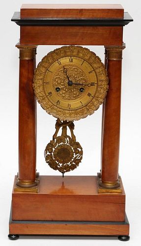 FRENCH EMPIRE STYLE MANTEL CLOCK