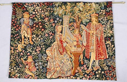 ELIZABETHAN STYLE HAND LOOMED TAPESTRY