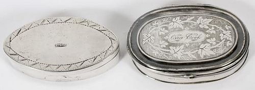 PAIR OF OBLONG SNUFF BOXES 19TH C.