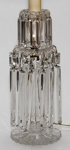 CRYSTAL LUSTRE CONVERTED TO LAMP