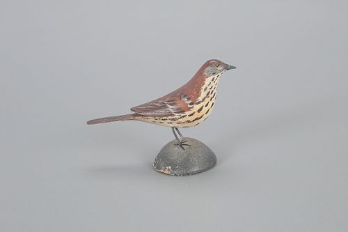 Miniature Brown Thrasher by A. Elmer Crowell (1862-1952)