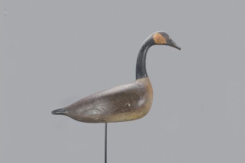 Standing Goose Decoy attributed to Michael Vallero (1906-1992)