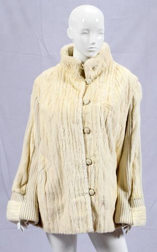 ERMINE AND KNIT JACKET