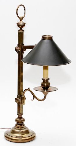 ENGLISH BRASS CANDLESTICK CONVERTED TO LAMP