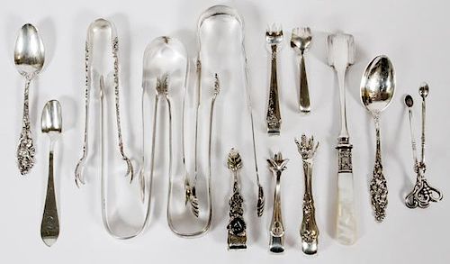 GROUP OF AMERICAN STERLING SILVER FLATWARE ITEMS