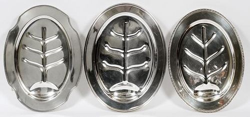 SILVERPLATE WELL AND TREE PLATTERS 3 PIECES
