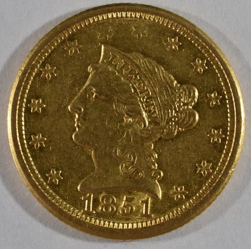 1851-O $2.5 GOLD LIBERTY BU