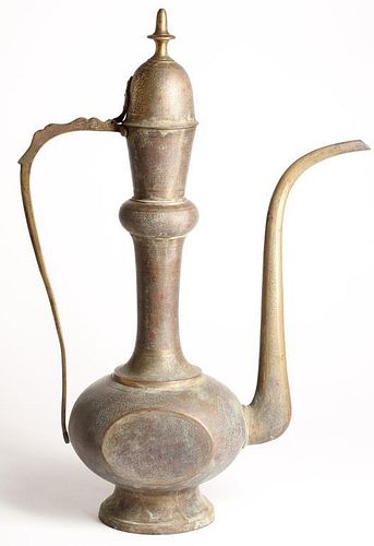 Vintage Incised Brass Middle Eastern Ewer
