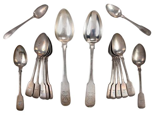 15 Pieces Irish Silver Spoons