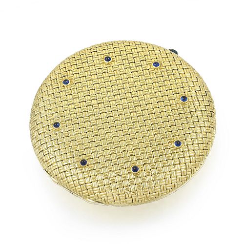 Van Cleef & Arpels Gold and Sapphire Compact