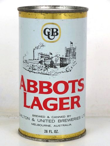 1968 Abbots Lager Beer 26oz Flat Top Can Australia 