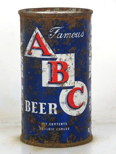 1954 ABC Beer 12oz Flat Top Can Los Angeles 