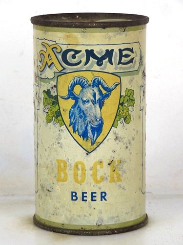 1950 Acme Bock Beer 12oz 29-15 Flat Top San Francisco California