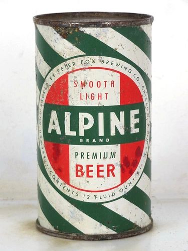 1951 Alpine Premium Beer Can (Green) Chicago 