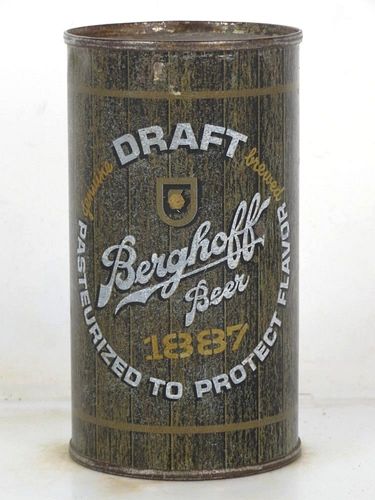 1963 Berghoff Draft Beer 12oz Flat Top Can Pueblo Colorado 