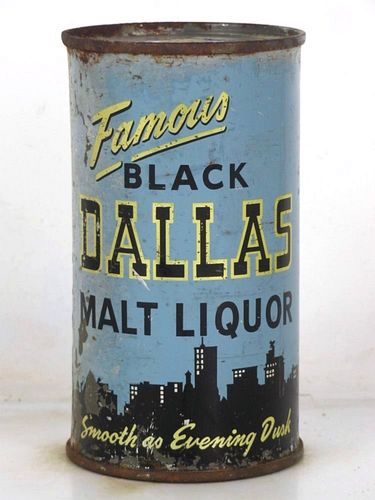 1956 Black Dallas Malt Liquor 12oz 37-21.3 Flat Top Cleveland Ohio
