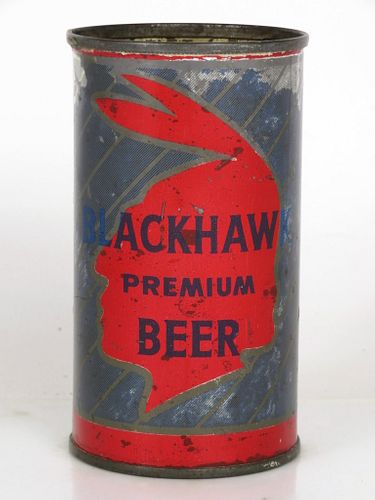 1960 Blackhawk Premium Beer 12oz 38-28 Flat Top Chicago Illinois