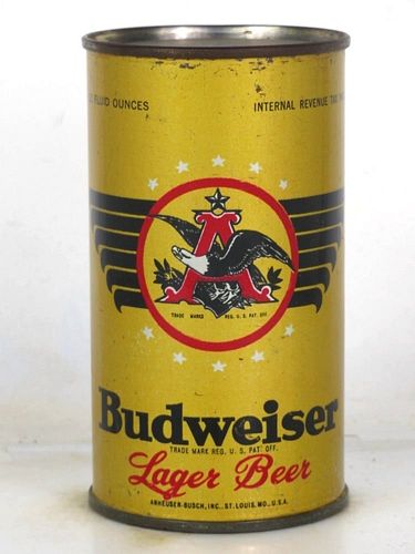 1948 Budweiser Lager Beer (Bank Top) 12oz OI-161 Opening Instruction Can Saint Louis Missouri