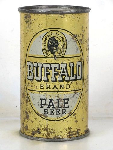 1939 Buffalo Brand Pale Beer 12oz 45-10 Flat Top Sacramento California