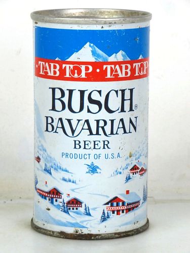 1963 Busch Bavarian Beer 12oz T52-38 Zip Top Saint Louis Missouri