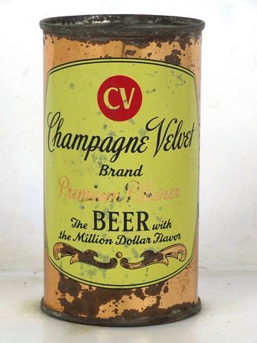 1953 Champagne Velvet Beer 12oz 48-32 Flat Top Terre Haute Indiana