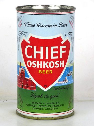 1968 Chief Oshkosh Beer 12oz T55-03 Juice Top Oshkosh Wisconsin