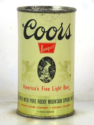1958 Coors Banquet Beer 12oz 51-24.1b Flat Top Golden Colorado